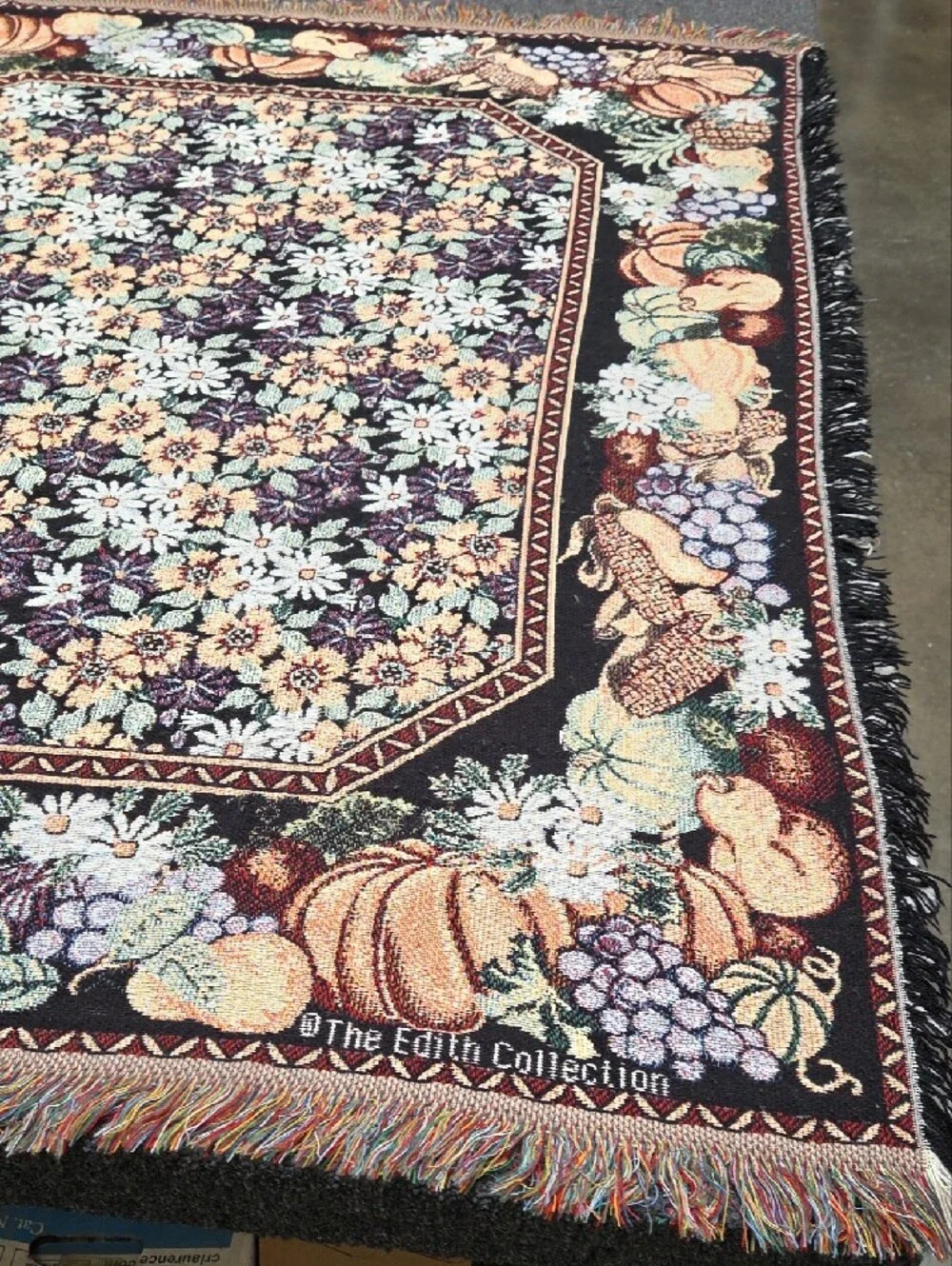 Floral Harvest Woven Throw / The Edith collection blanket/ throw 46